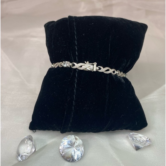 925 STERLING SILVER infinity CZ bracelet ♾️ - Picture 5 of 13